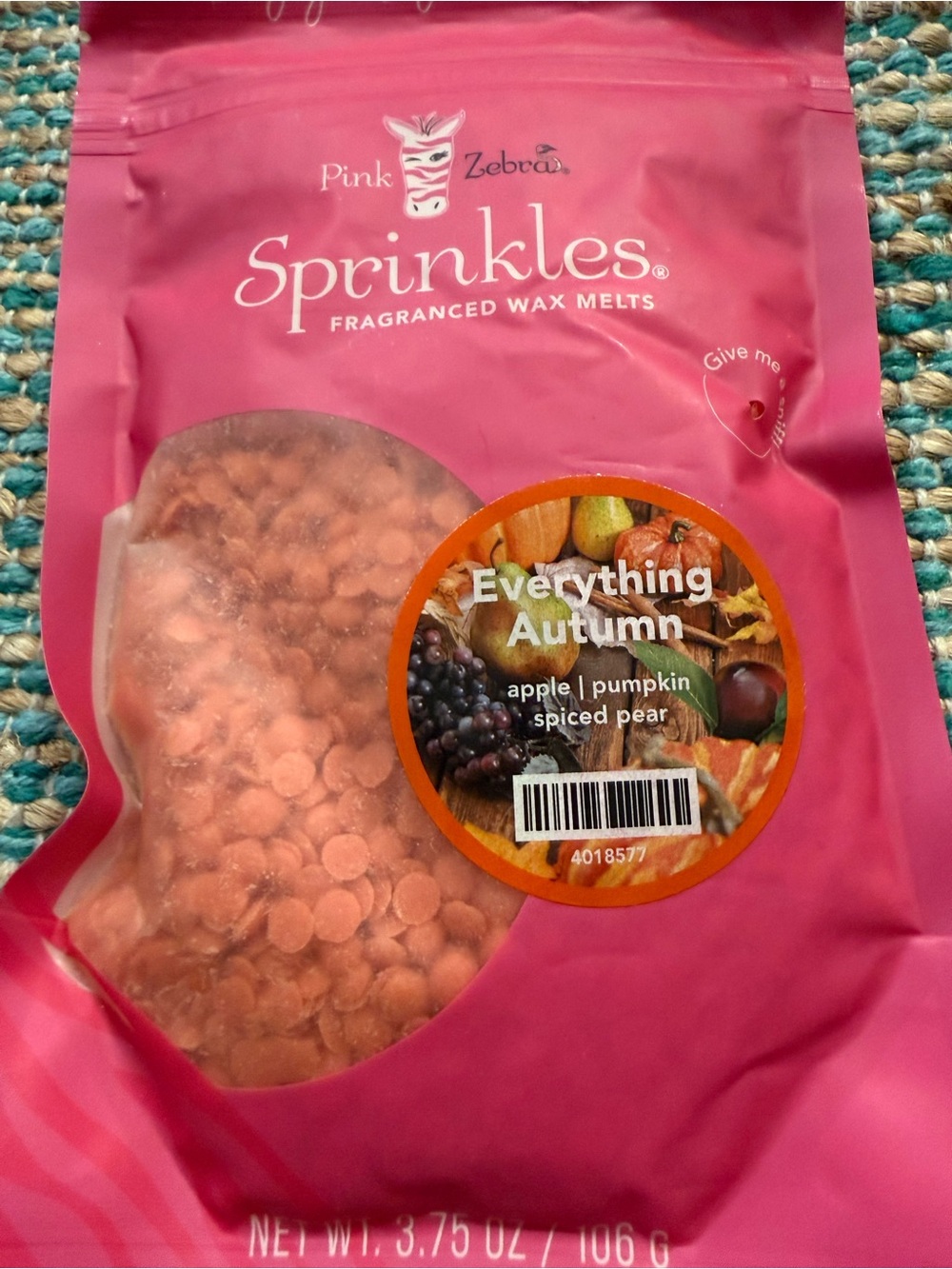 Pink Zebra Fragranced Sprinkles - Pink with Orange Wax